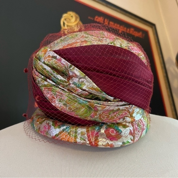 Terry B. Vintage Art Deco Cloche Bucket Turban Hat Union Made In The USA main image 9